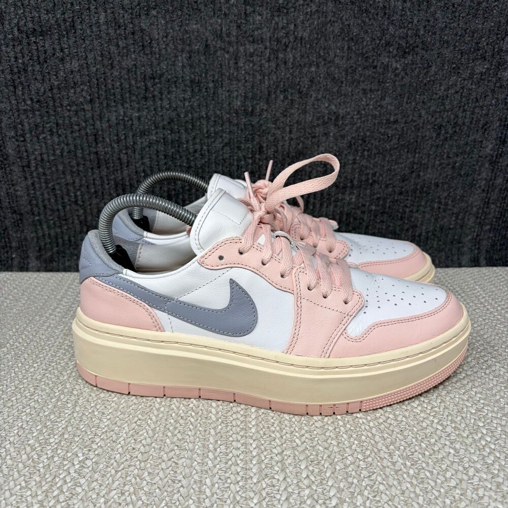 Nike Air Jordan 1 Elevate Low Atmosphere Pink Grey Platform Shoes 10 DH7004-600